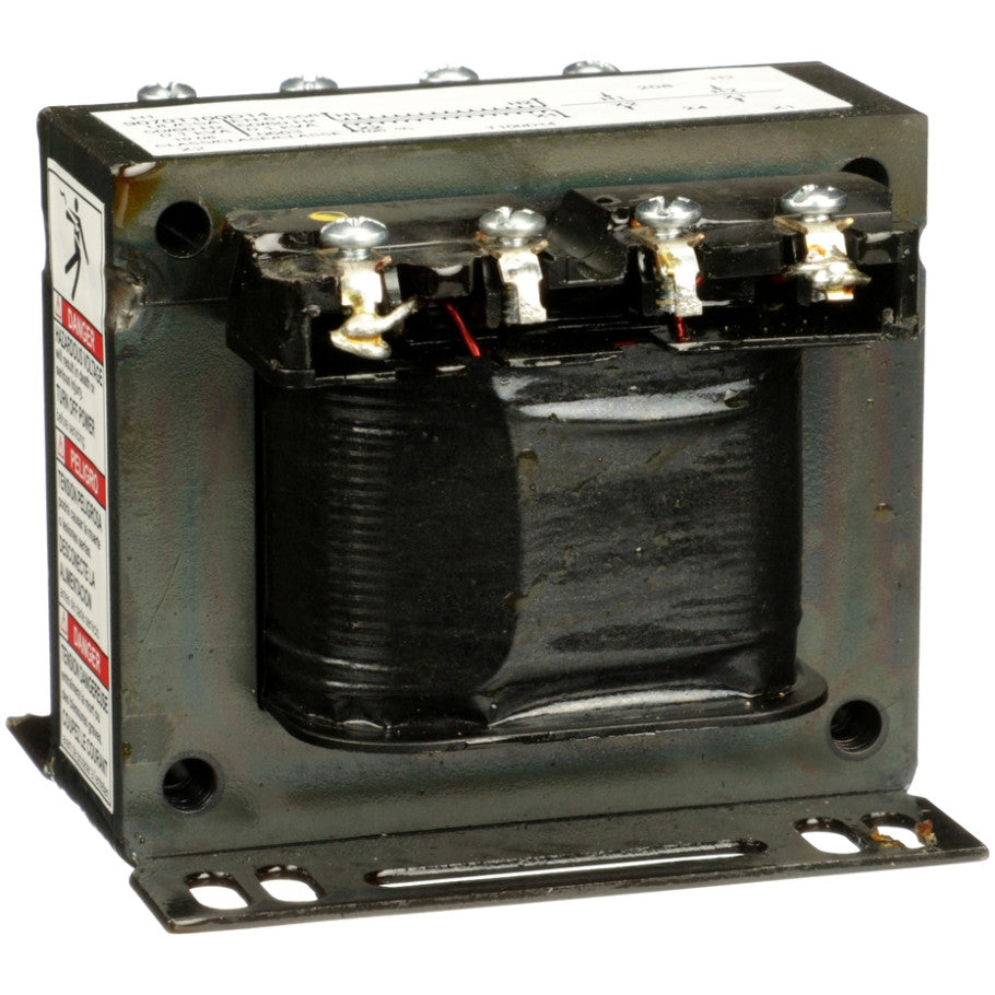 Type T Industrial Control Transformer, 1-Phase, 208V Primary, 24V Secondary, 100VA