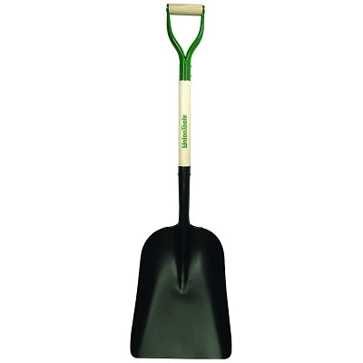 Steel Scoops, 17 in x 12 in Blade, 48 in White Ash Steel D-Grip Handle